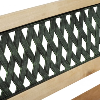 Banca gradina Garden Collections, 124x74x43 cm, cadru otel, lemn de plop, design minimalist